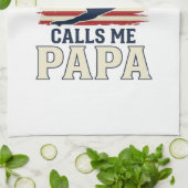 Favorite Gymnast Calls Me Papa Patriotic Vintage S Geschirrtuch (Gefaltet)
