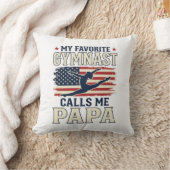 Favorite Gymnast Calls Me Papa Patriotic Vintage S Kissen (Decke)