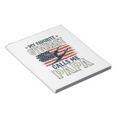 Favorite Gymnast Calls Me Papa Patriotic Vintage S Notizblock (angewinkelt)
