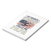 Favorite Gymnast Calls Me Papa Patriotic Vintage S Notizblock (Rotiert)