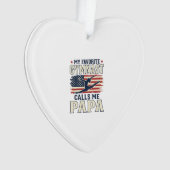 Favorite Gymnast Calls Me Papa Patriotic Vintage S Ornament (Vorderseite)