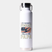 Favorite Gymnast Calls Me Papa Patriotic Vintage S Trinkflasche (Vorne)
