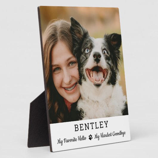 Favorite Hello Custom Foto Dog Memorial Fotoplatte (Seite)