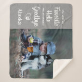 Favorite Hello Goodbye Hund Custom Pet Memorial Sherpadecke (Vorderseite)