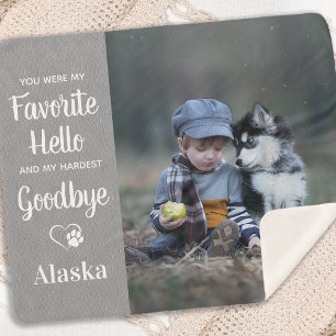 Favorite Hello Goodbye Hund Custom Pet Memorial Sherpadecke