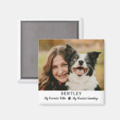 Favorite Hello Hardest Goodbye Pet Dog Memorial Magnet (Vorderseite/Rückseite)