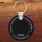 Favorite Hello Hardest Goodbye Photo Pet Memorial Schlüsselanhänger (Vorderseite)