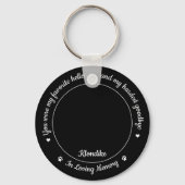 Favorite Hello Hardest Goodbye Photo Pet Memorial Schlüsselanhänger (Rückseite)