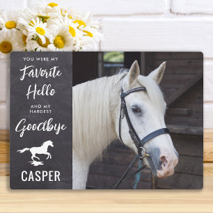 Favorite Hello Horse Custom Foto Pet Memorial Fotoplatte