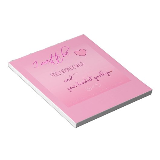 "Favorite Hello" Valentine Notepad Notizblock (angewinkelt)