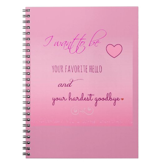 "Favorite Hello" Valentine SpiralNotebook Notizblock (Vorderseite)