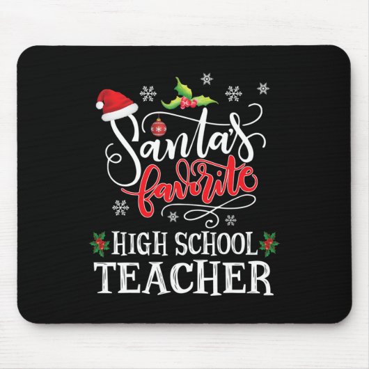 Favorite High School Lehrer Weihnachts-Party Gesch Mousepad (Vorne)