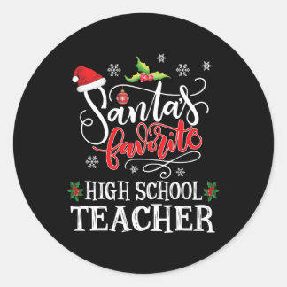 Favorite High School Lehrer Weihnachts-Party Gesch Runder Aufkleber