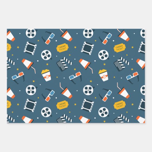 Favorite Hobbies Trio Patterns Geschenkpapier Set (Vorderseite)