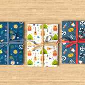 Favorite Hobbies Trio Patterns Geschenkpapier Set