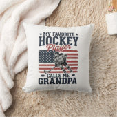 Favorite Hockey Player Calls Me Grandpa Vintage Sh Kissen (Decke)