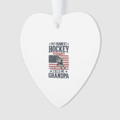 Favorite Hockey Player Calls Me Grandpa Vintage Sh Ornament (Vorderseite)