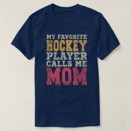 Favorite Hockey Player Mama Vintag Typografie T-Shirt