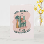 Favorite Introvertierte lustige Geburtstagsfeier Karte (Gelbe Blume)