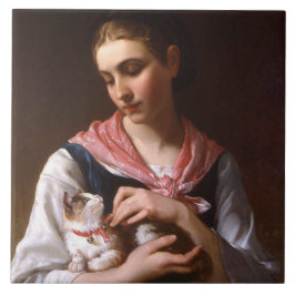 Favorite Kitten (von Émile Munier) Fliese