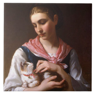 Favorite Kitten (von Émile Munier) Fliese