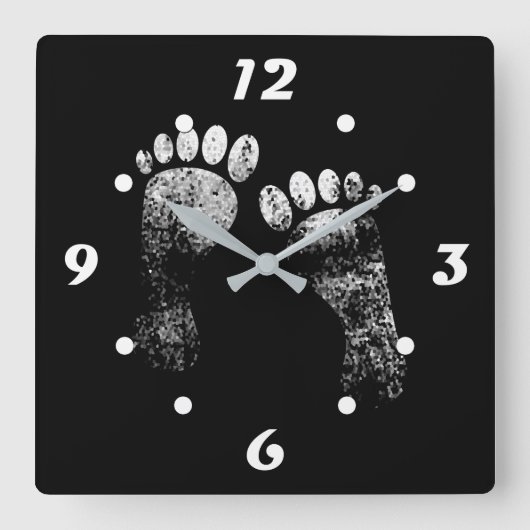 Favorite legs quadratische wanduhr (Vorderseite)