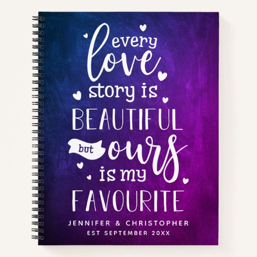 Favorite Liebe Story Couple's Scrapbook Notebook Notizblock (Vorderseite)