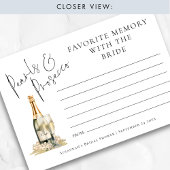 Favorite Memory Pearls Prosecco-Brautparty Karte