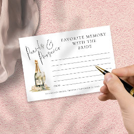 Favorite Memory Pearls Prosecco-Brautparty Karte