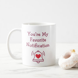 Favorite Notification Modern Bell Burgundy Red Kaffeetasse