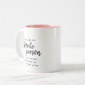 Favorite Person Custom text Moderne Funny Valentin Zweifarbige Tasse (Vorderseite Links)