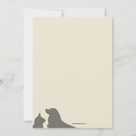 Favorite Pets Veterinary School Abschluss lädt ein Einladung (Rückseite)