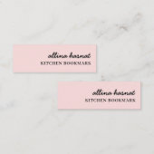 Favorite Recipe Pink Mini Bookmark Design Visitenkarte (Vorne/Hinten)