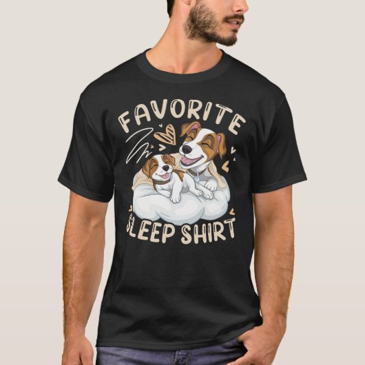 Favorite Sleep Shirt, Jack Russell Terrier with Pu T-Shirt (Vorderseite)