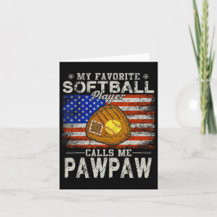 Favorite Softball Player nennt mich Pawpaw Softbal Karte