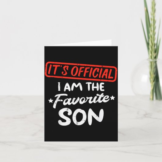Favorite Son Funny Family Men Boys Kids Youth Teen Karte (Vorderseite)
