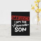 Favorite Son Funny Family Men Boys Kids Youth Teen Karte (Gelbe Blume)