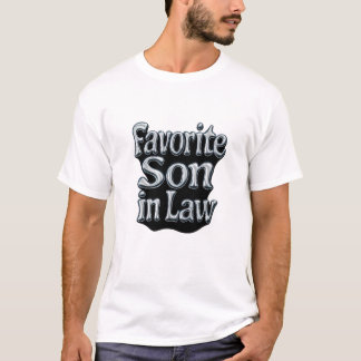 Favorite Son In Law Silver Chrome Liquid Metal 3D T-Shirt