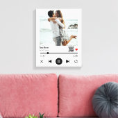 Favorite Song Music Playlist Foto mit Qr Code Leinwanddruck (Insitu (Wohnzimmer))