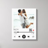 Favorite Song Music Playlist Foto mit Qr Code Leinwanddruck (Vorderseite)