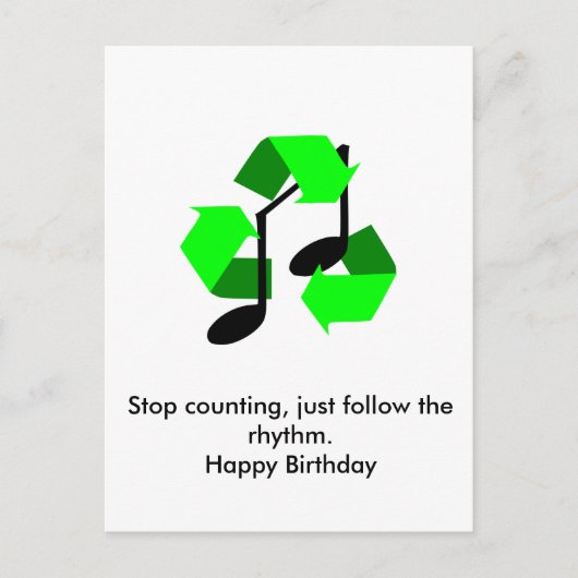 Favorite Song Rhythm Postkarte (Vorderseite)