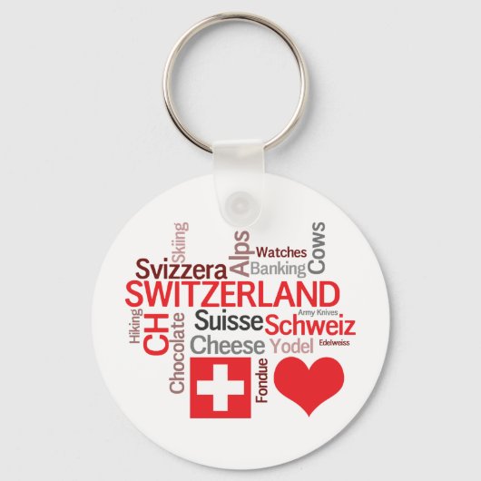 Favorite Swiss Things - I Love Switzerland Schlüsselanhänger (Vorderseite)