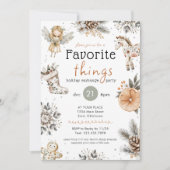 Favorite Things Boho Gift Exchange Holiday Party Einladung (Vorderseite)