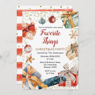 Favorite Things Christmas Exchange Geschenk Party  Einladung