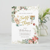 Favorite Things Christmas Exchange Geschenk Party Einladung (Stehend Vorderseite)