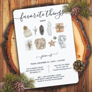 Favorite Things Christmas Holiday Exchange Party Einladung