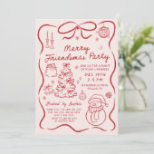 Favorite Things Christmas Holiday Party Invitation Einladung (Stehend Vorderseite)