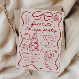Favorite Things Christmas Holiday Party Invitation Einladung