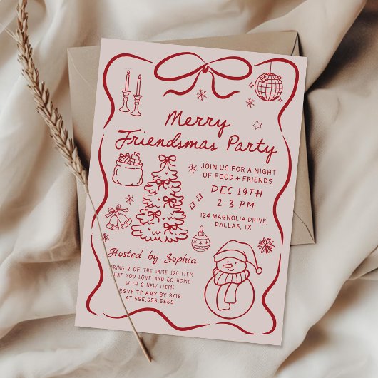 Favorite Things Christmas Holiday Party Invitation Einladung
