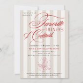 Favorite Things & Cocktails Holiday Gift Exchange Einladung (Vorderseite)